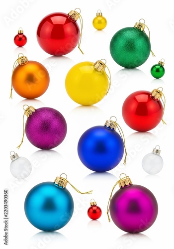 Radiant Orbs: A Cascade of Festive Color and Festive Cheer.