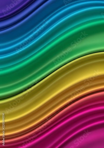 Luminous Color Waves: Digital Flow Art