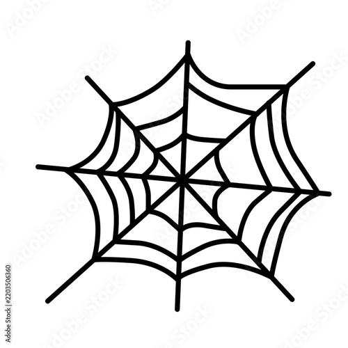 Spider Web Halloween Silhouette for Spooky Haunted House and Horror Designs