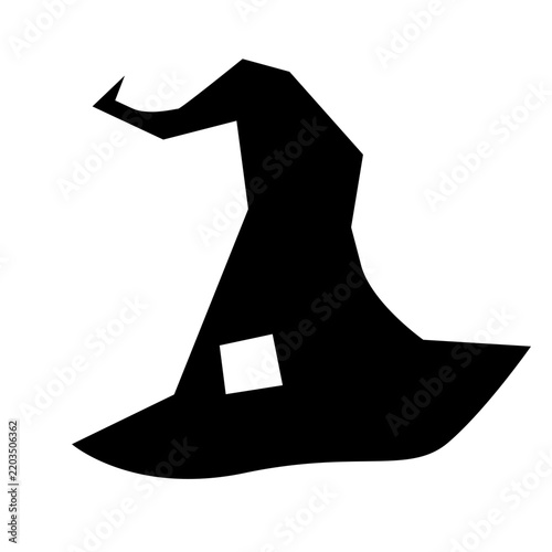 Witch Hat Halloween Silhouette Icon for Spooky Magic and Witchcraft Themes