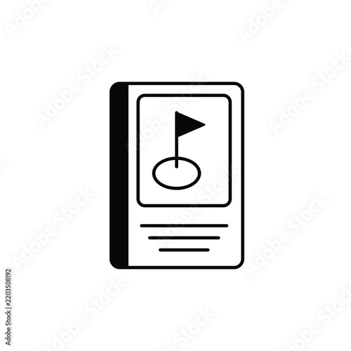 Golf Rulebook Vector Icon which an easily modify and edit