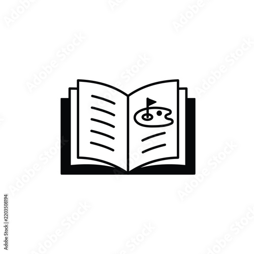 Golf Guidebook Vector Icon which an easily modify and edit