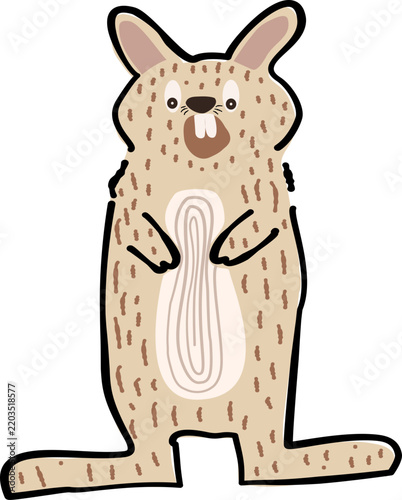 Handdrawn Illustration of a Cute Rabbit