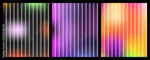 Abstract background with vertical lines and vibrant gradient color panels in a modern digital art style