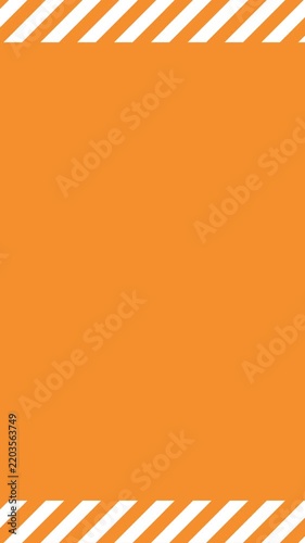 Orange Background with White Scrolling Stripes Portrait Loop Background 4K