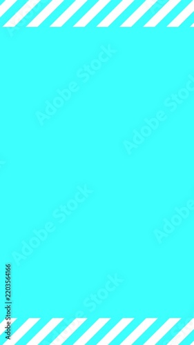 Cyan Background with White Scrolling Stripes Portrait Loop Background 4K