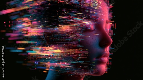 Vibe coding artificial intelligence Software Development programming concept. 3d illustration
