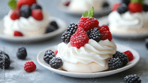 Berry Pavlova Dessert