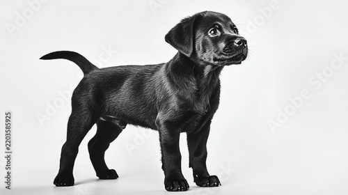 Black Puppy Standing