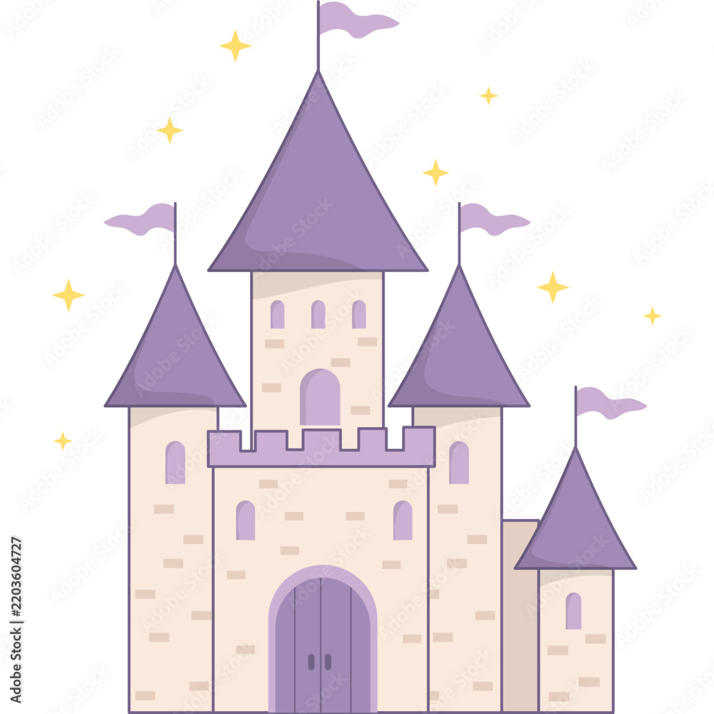 Fototapeta premium Castle Fairy Illustration