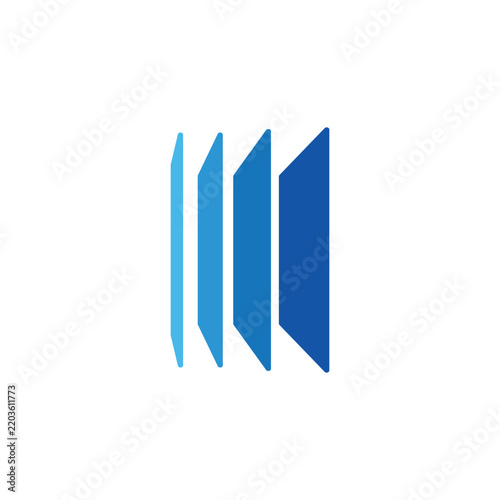 Curtain Minimal Logo Design Vector Icon