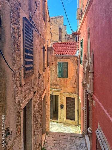 Alleyway in Sibernik, Croatia