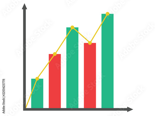 Business Performance Graph Showing Mixed Results
