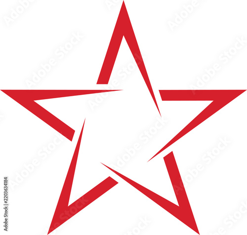 Red Star Swoosh Logo Template Illustration Design. Vector EPS 10.