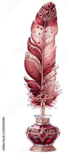 red and white feathers