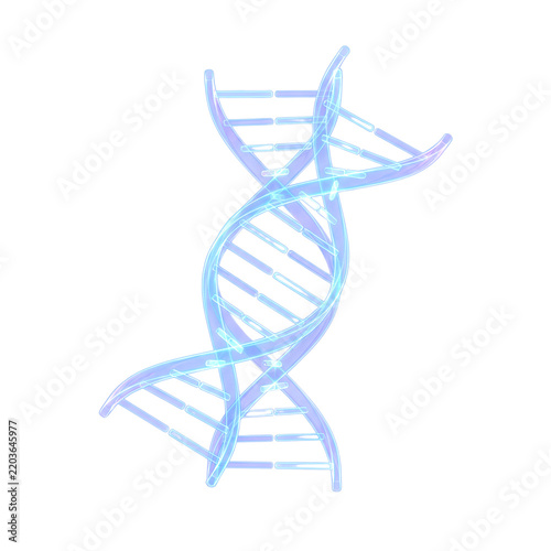 Abstract DNA double helix structure rotating and twisting science