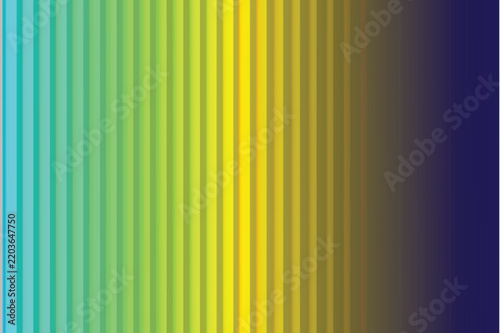 Abstract cyan green yellow to dark blue gradient vertical glass panel background photo, modern fluted glass texture transitioning smoothly across vibrant spectral colors, and digital technology.