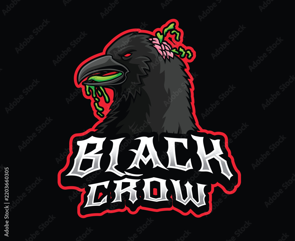 Fototapeta premium Black Crow Zombie Mascot