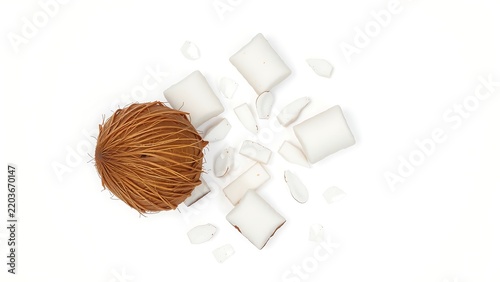 Coconut Palm Sugar White, Top View