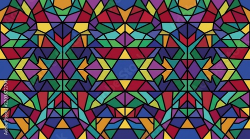 Colorful Geometric Vector Art Pattern for Creative Projects and Designs