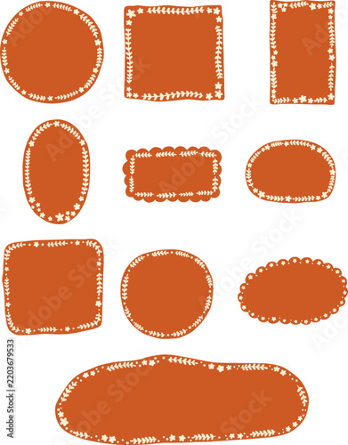 Autumn ivy leaves and Flower frame for decoration on Thanksgiving festival, vintage and Autumn seasonal.