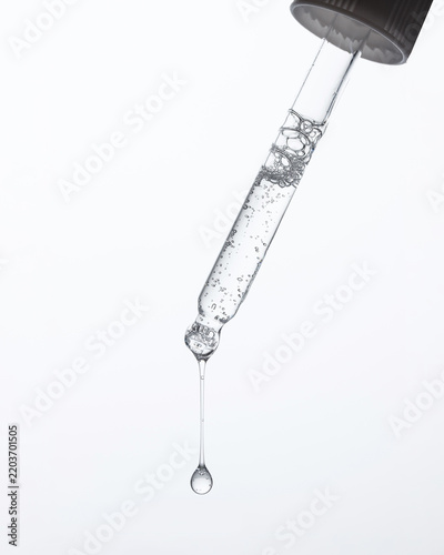 Clear Serum Drip from Glass Pipette