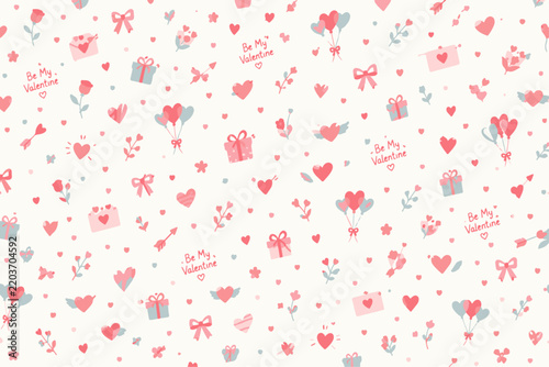 seamless pattern for valentine and love with hearts