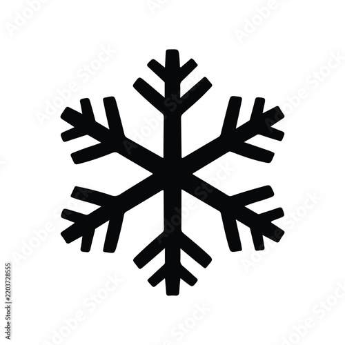 Winter snow snowflake vector icon