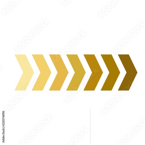 Gold Chevron Arrow Pattern Decorative Border