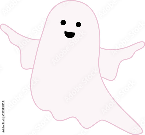 Cute cartoon ghost illustration 