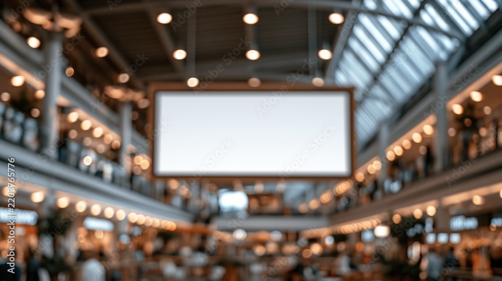 Fototapeta premium Blurred interior of a modern shopping mall with