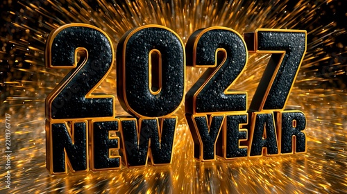 Celebratory Fireworks Display for New Year 2027.