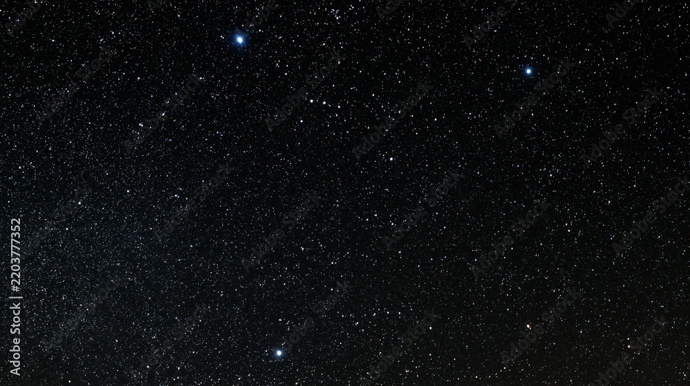 Fototapeta premium Dense field of stars shining in deep night