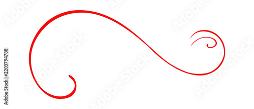 Red Swirl Line