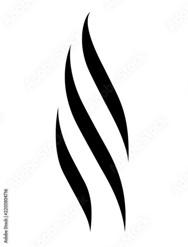 Black Abstract Curved Stripes