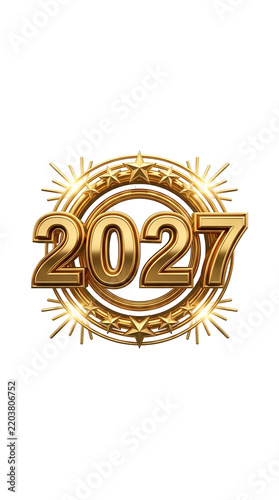 2027 symbol vector illustration