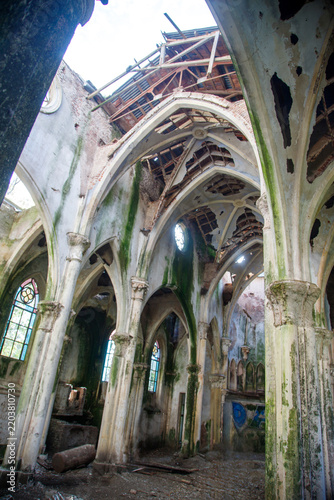 abandoned church in the countryside