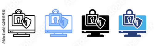 Zero Day icon set multiple style collection
