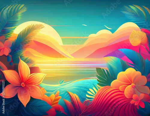 beautiful summer gradient background