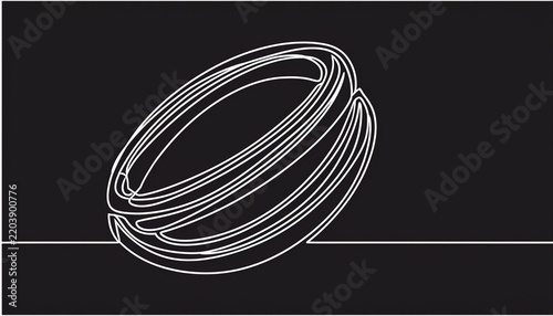 continuous line wedding ring