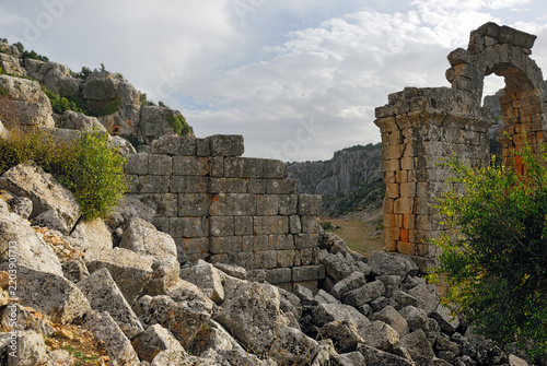 Roman aqueduct in ancient Olba, Turkey