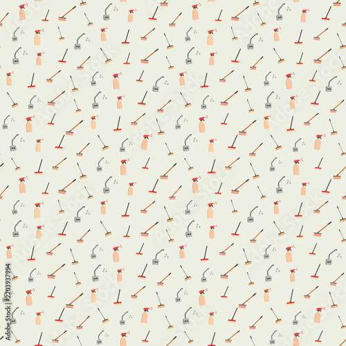 Cleaning Tools Seamless Pattern