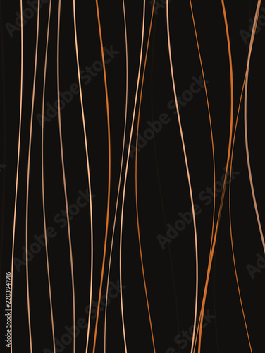 Abstract background with thin vertical wavy orange and beige lines forming a pattern transparent background