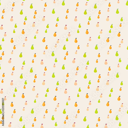Seamless pattern of stylized pears