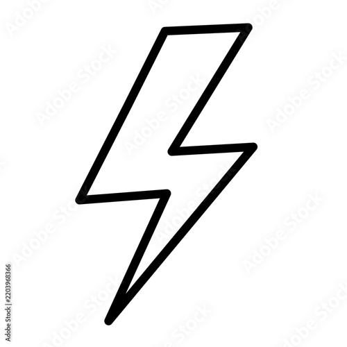 Minimalist lightning bolt icon symbolizing speed and energy for digital marketing materials