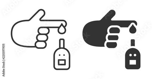 Diabetes Icon Set. Designed In Outline And Solid Glyph Versions
