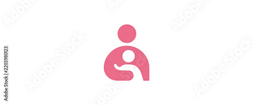 Pink Abstract Human Figure Isolated