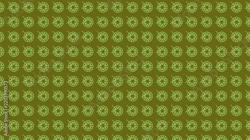 Abstract Geometric Pattern Animation With Green Repeating Shapes and Lines Motion Background