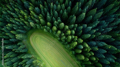 Aerial view of forest