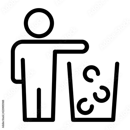 community clean up line icon
